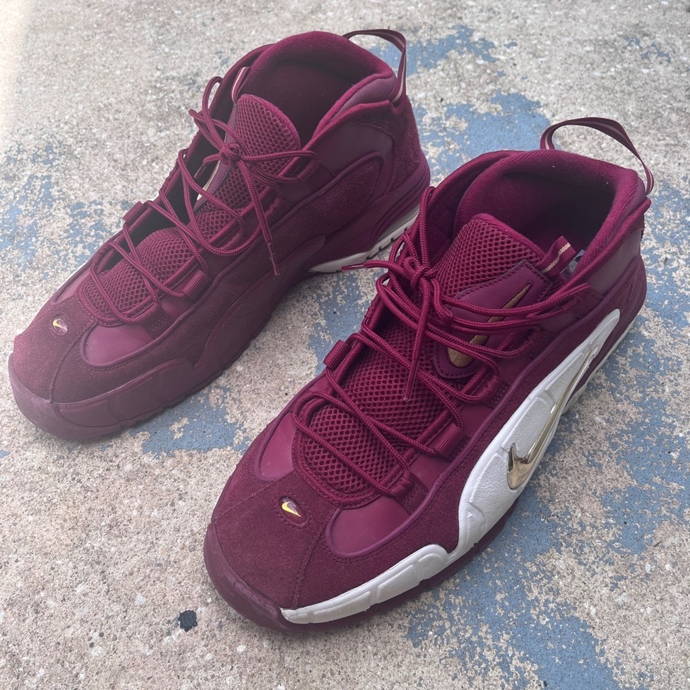 Nike Air Zoom Flight 96 Penny Hardaway Maroon High-Top Sneakers